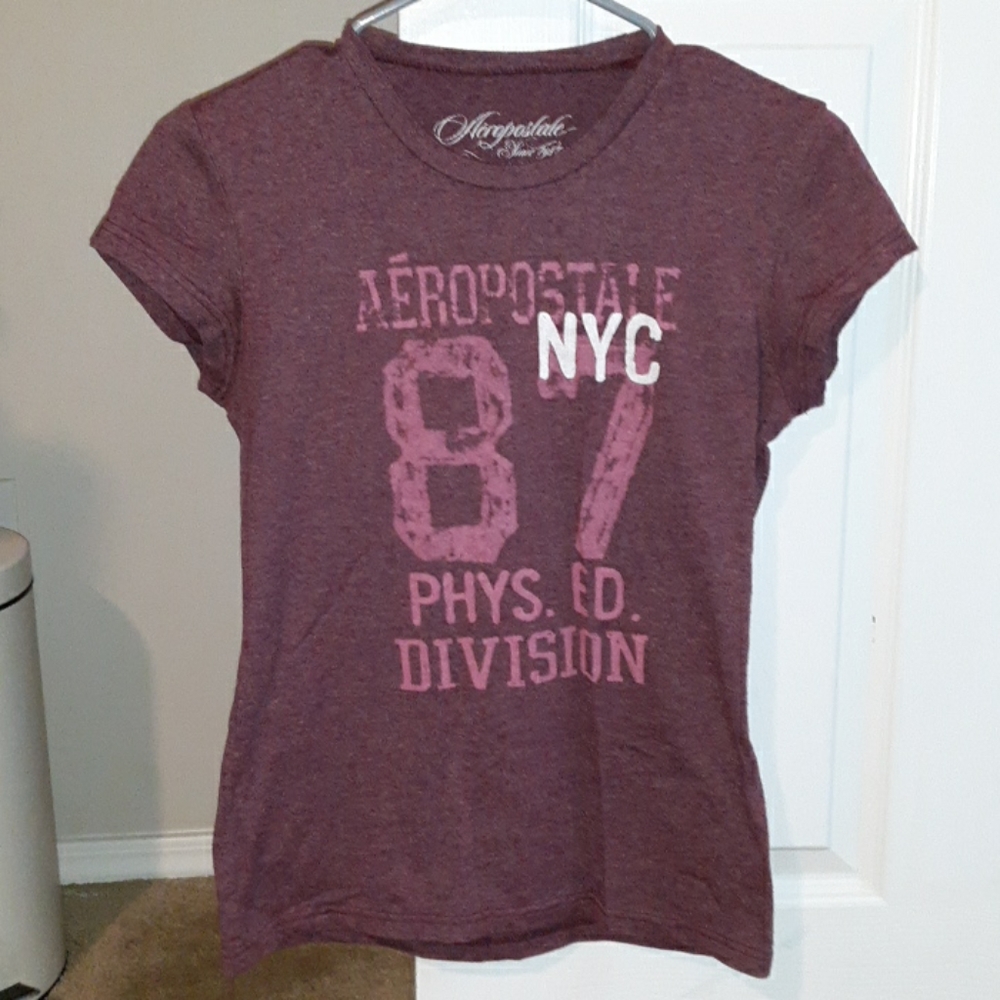 Burgundy Aeropostale shirt